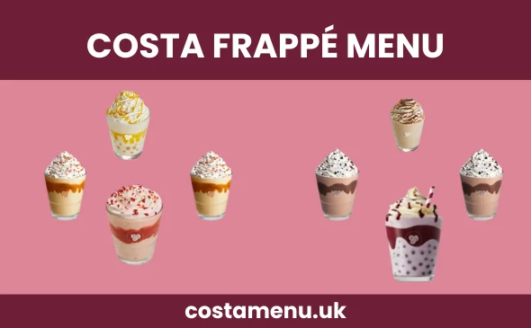 Costa Frappé Menu