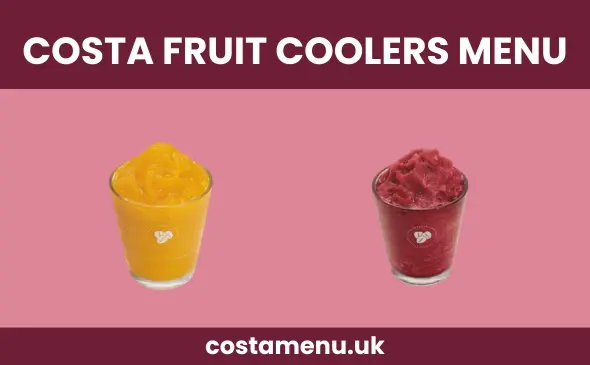 Costa Fruit Coolers Menu
