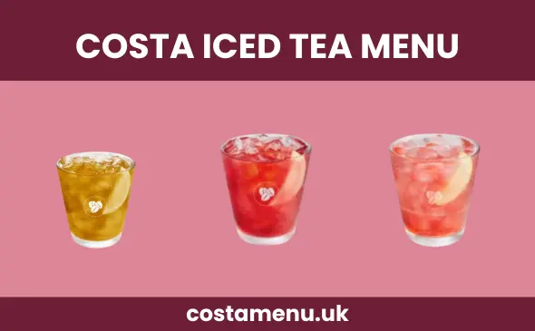 Costa Iced Tea Menu