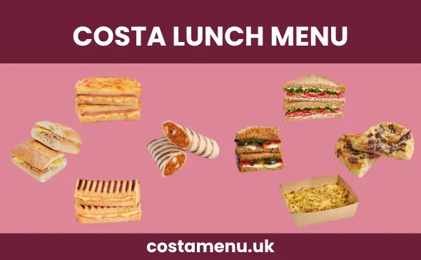 Costa Lunch Menu