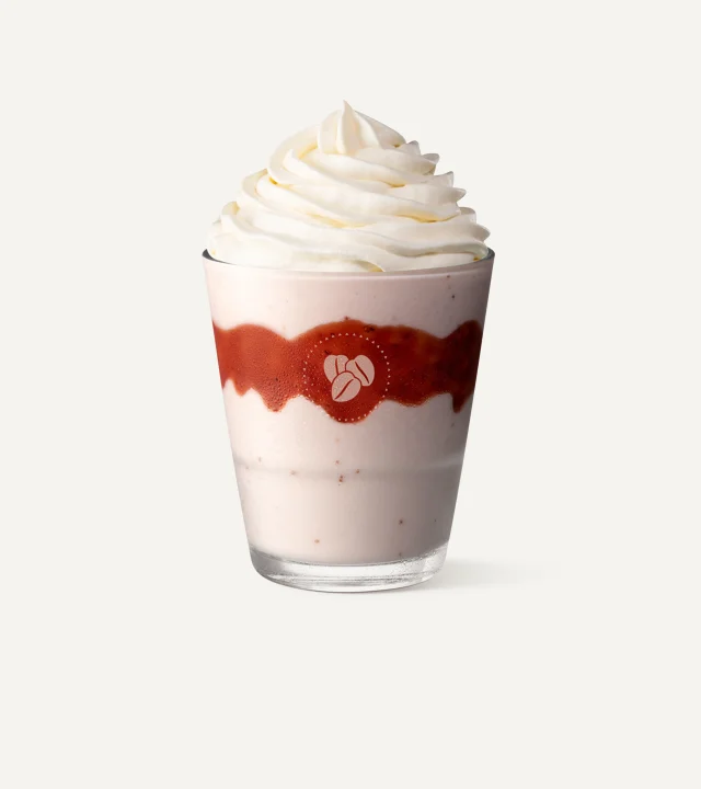 Strawberry Drizzle Frappé