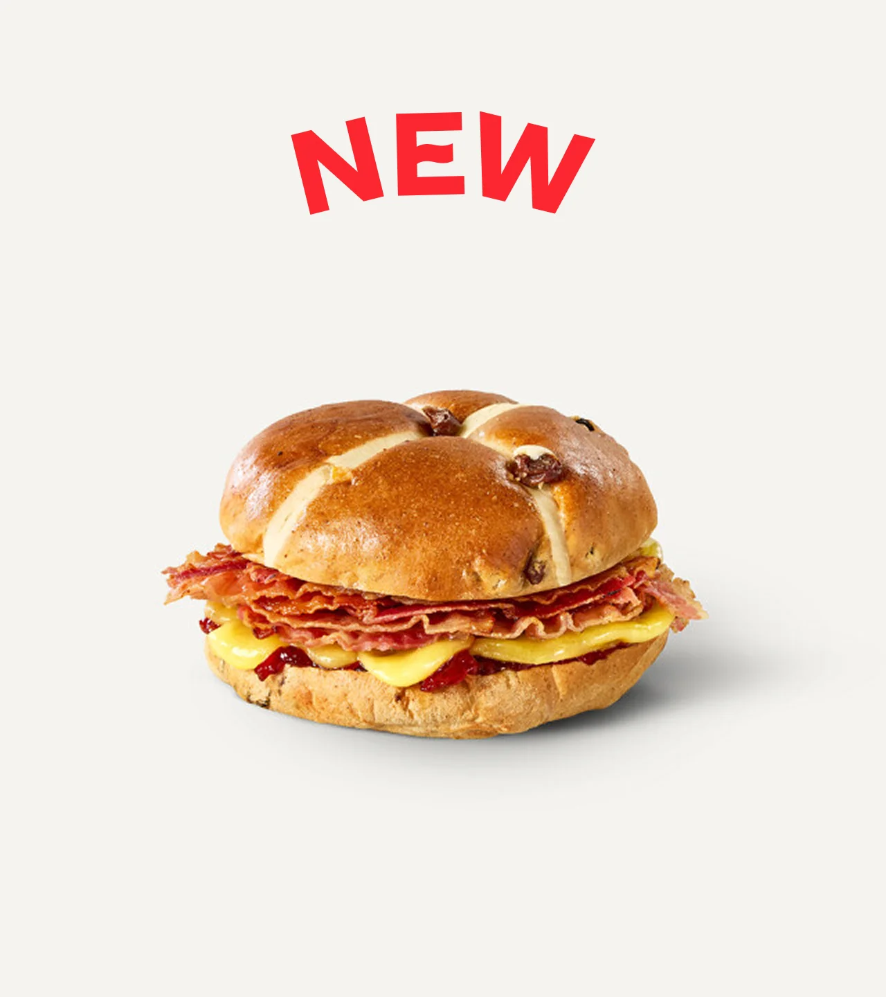 Bacon, Mature Cheddar & Chilli Jam Hot Cross Bun